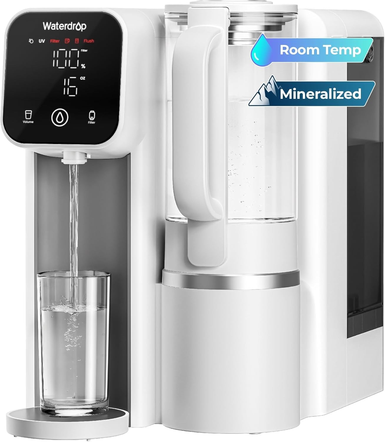 Waterdrop M6SL Mineral Reverse Osmosis System Countertop Water Filter, 8-Stage