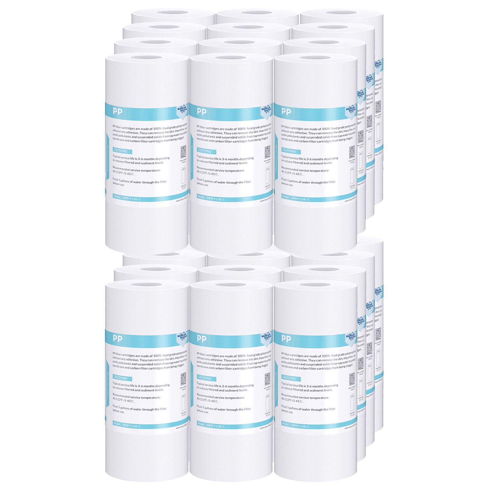 1-24 Pack 10″x4.5″ 5 Micron Big Blue Sediment Water Filter for GE FXHSC AP810 RO