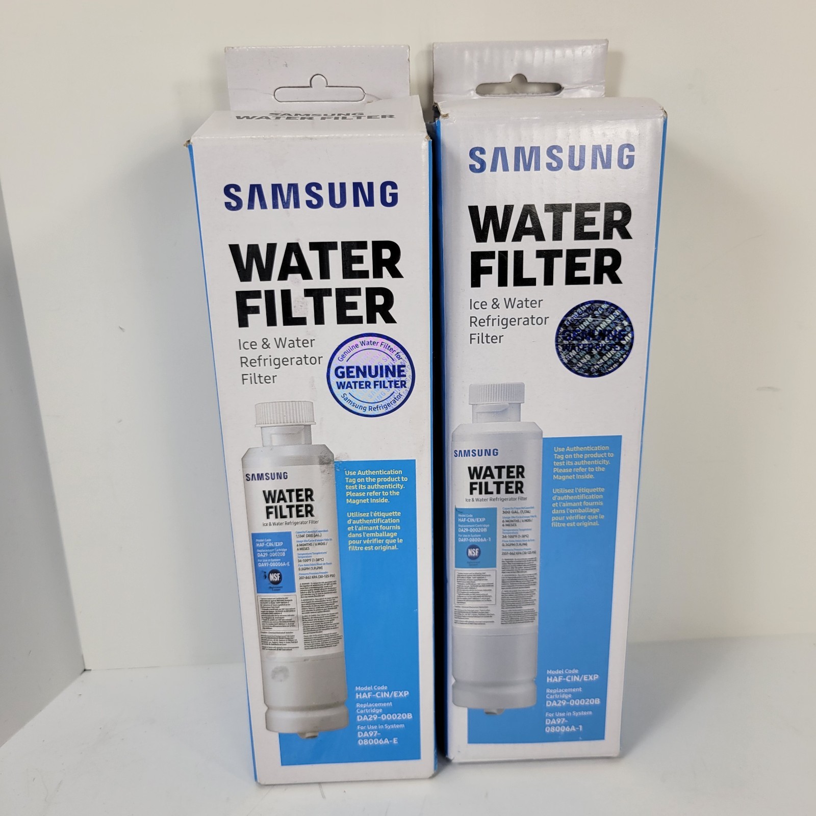 2 PACK Samsung DA29-00020B HAF-CIN/EXP Refrigerator Water Filter