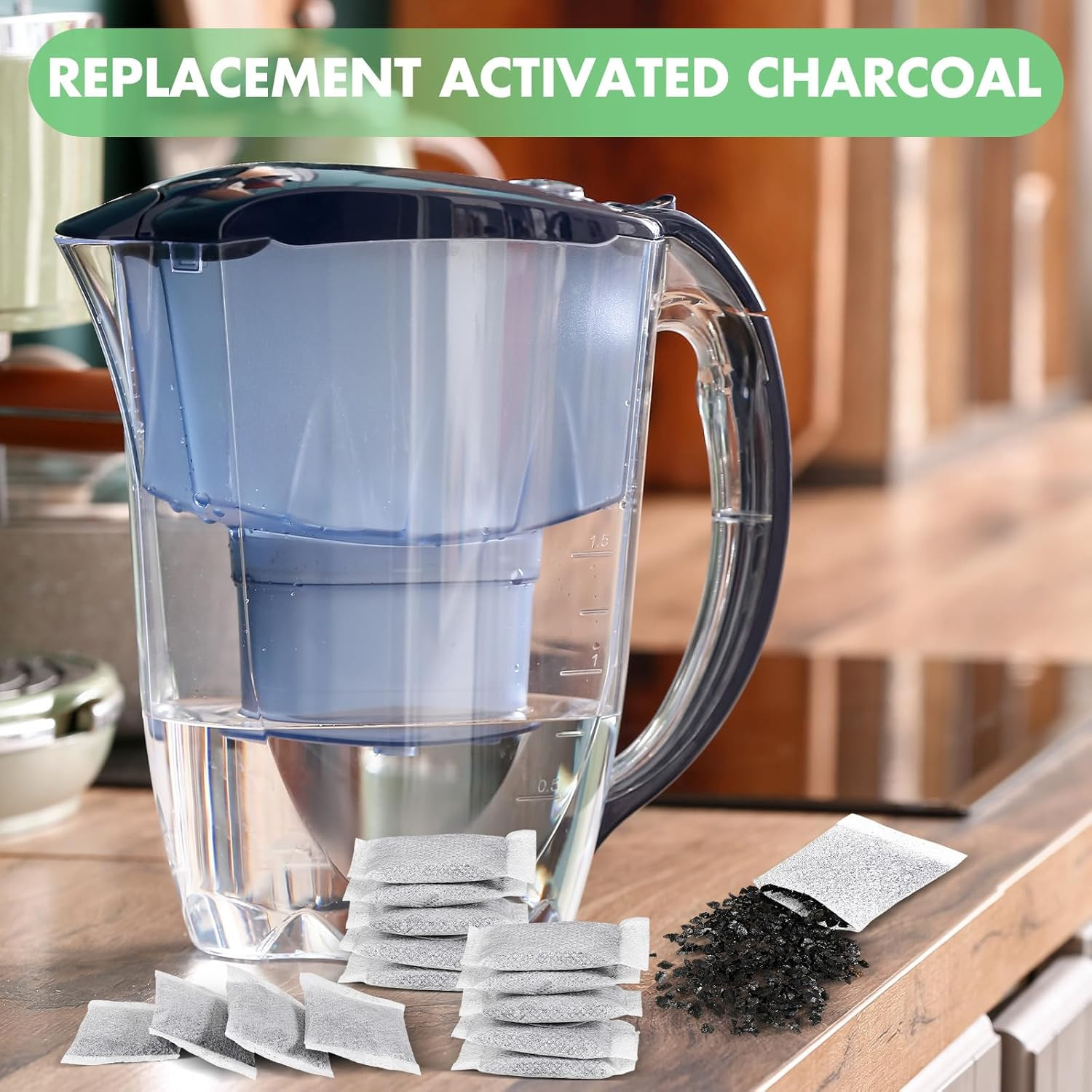 Lounsweer 100 Pcs Activated Charcoal Water Filter Coconut Shell Distiller