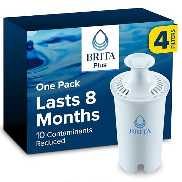 Brita Plus Water Filters 4 count Replacement Filter for Pitchers and Dispensers