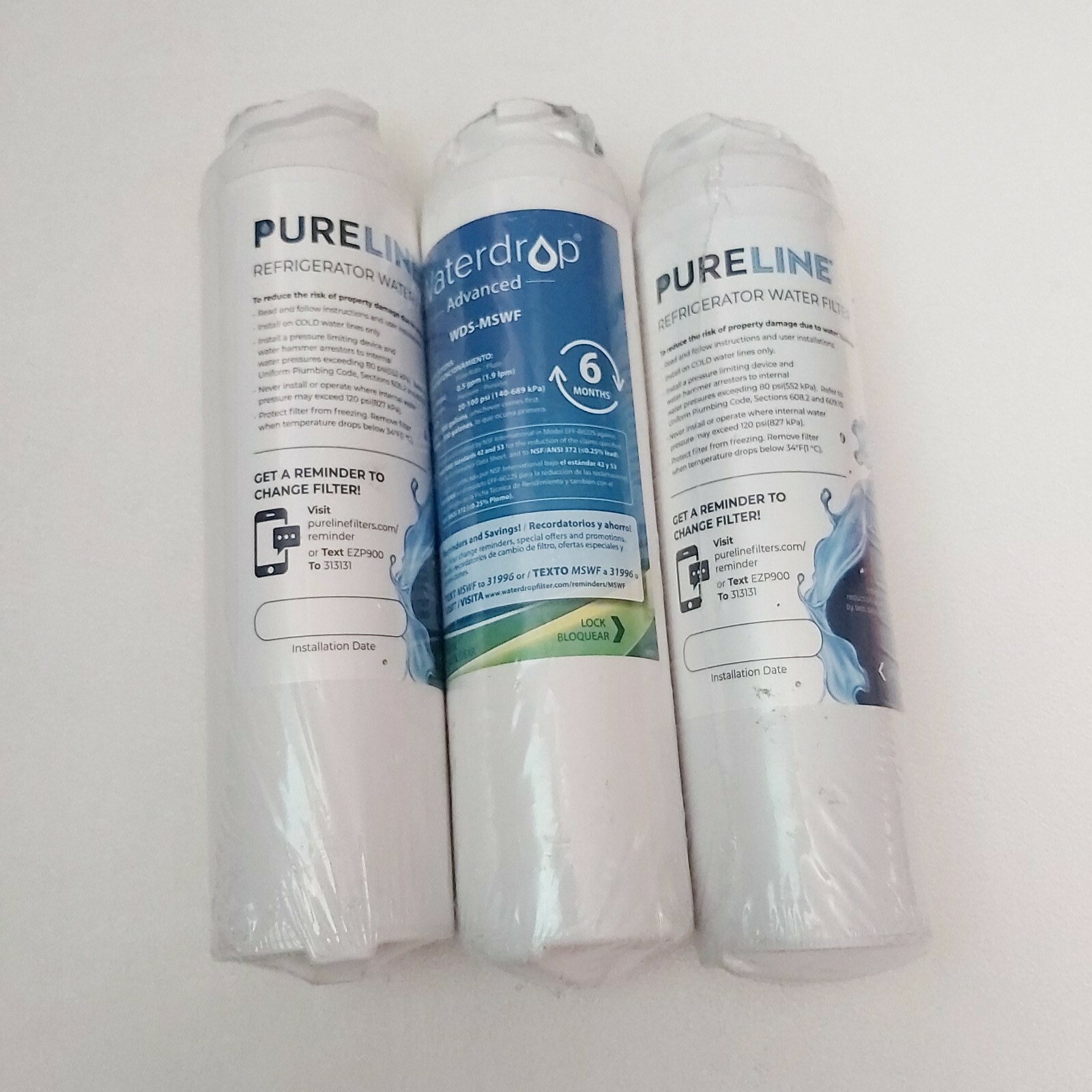 Water Filter Replacement for MSWF, 101820A, 101821B, 101821-B, Pack of 3