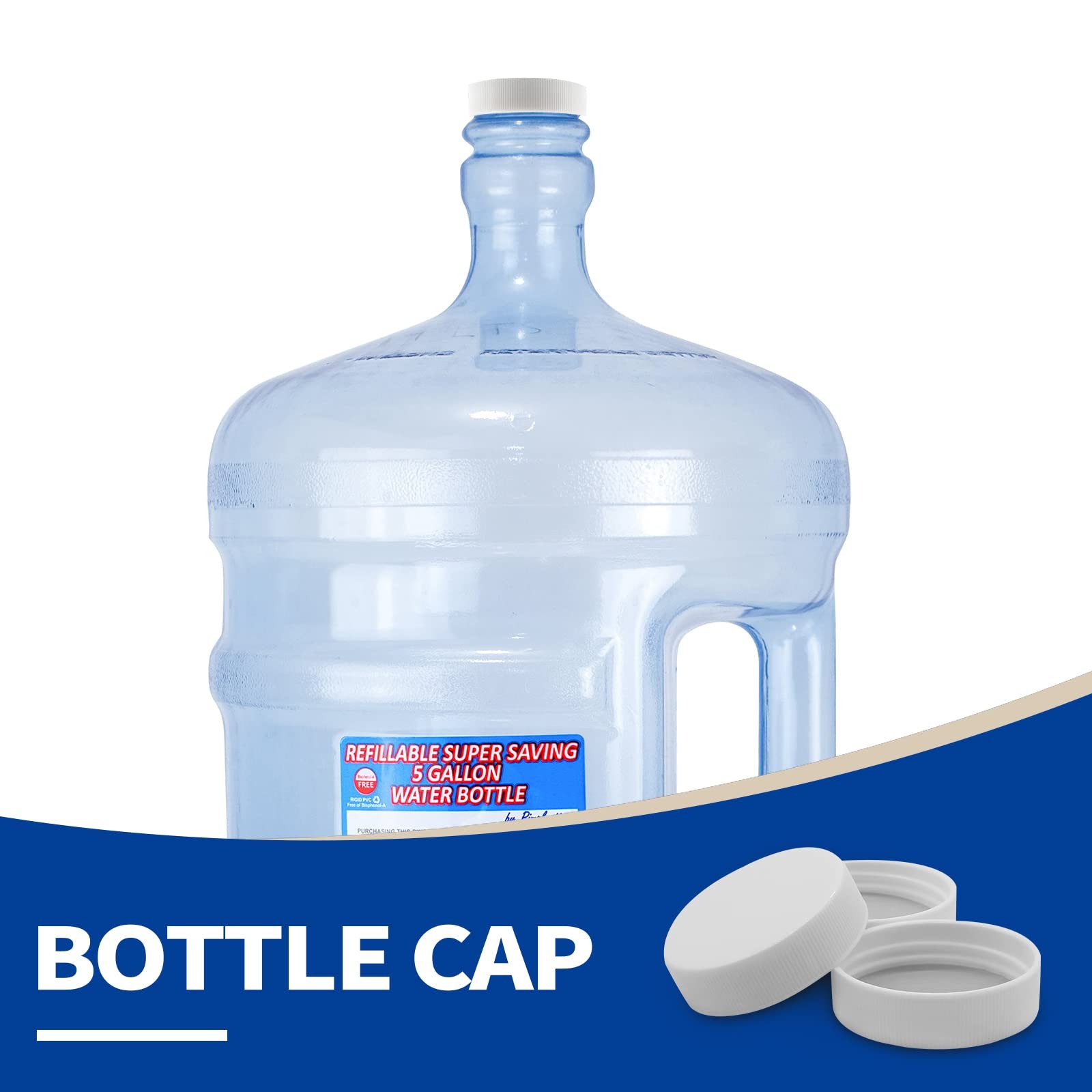 Bonsicoky 53mm Water Bottle Caps 3-Pack Screw Top 3-5 Gallon Jug FROM USA