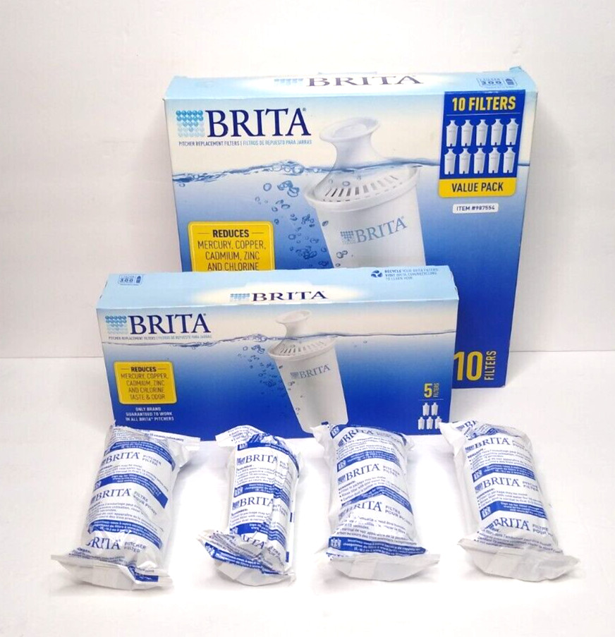 BRITA 987554 Standard Replacement Pitcher Filters (Lot of 9) Genuine OEM