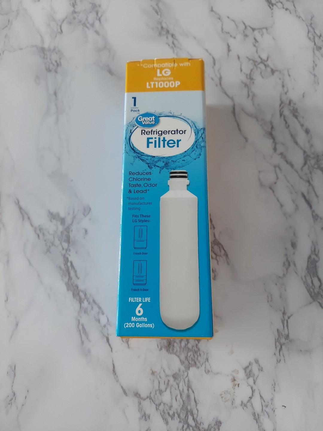 New Great Value Refrigerator Water Filter Compatible LG Replaces LT1000P