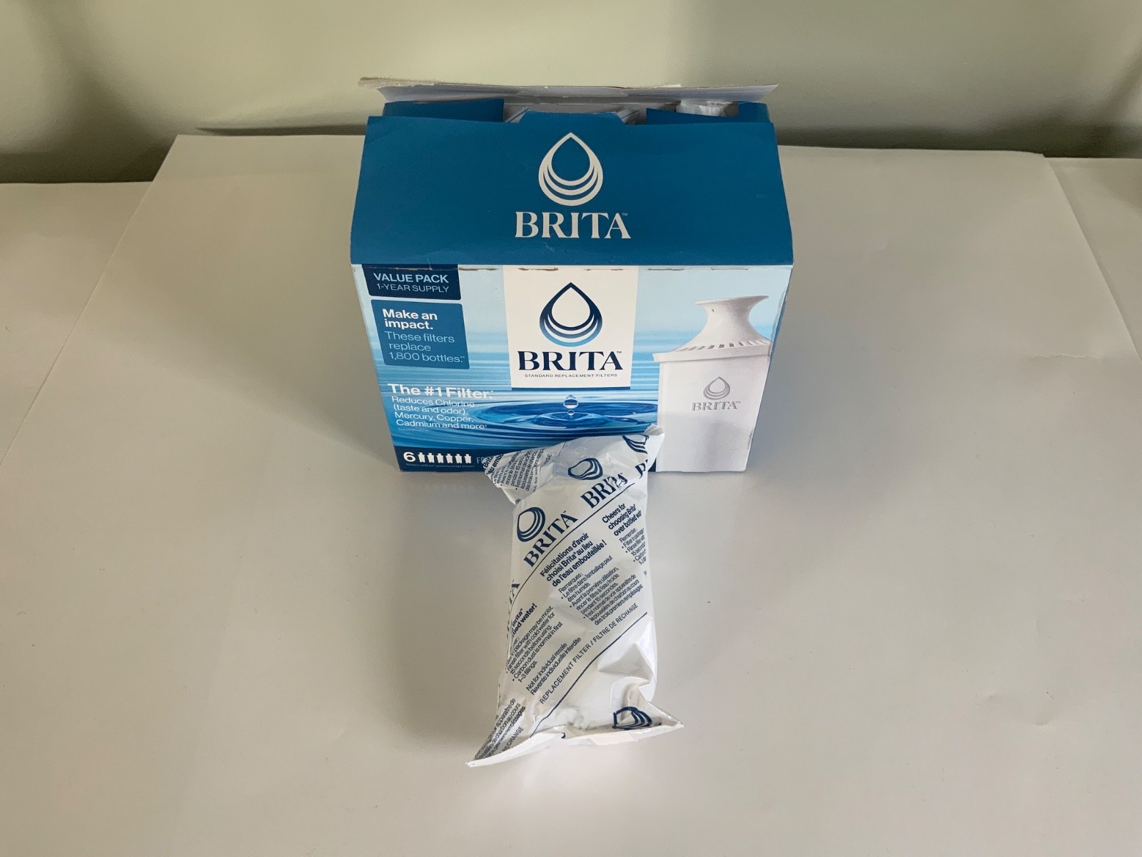 6 PACK Brita Standard Replacement Filters for Pitchers and Dispensers OB03