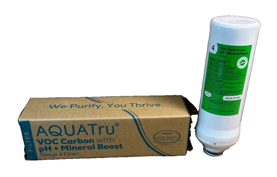 AquaTru Water Filters Replacement pH+ Mineral Boost Carafe Stage 4 Filter New