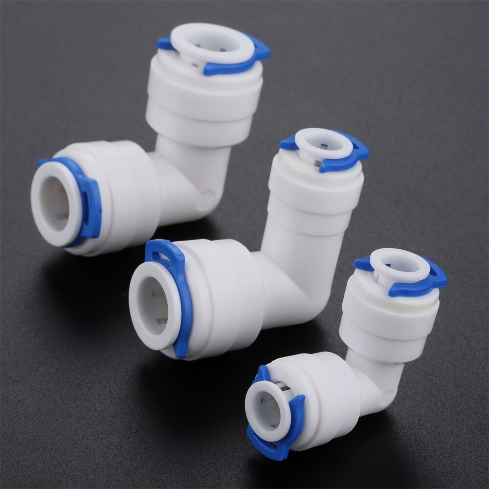 2PCS Plastic Elbow Fitting Connector Connection Water Purifier Filters/RO System