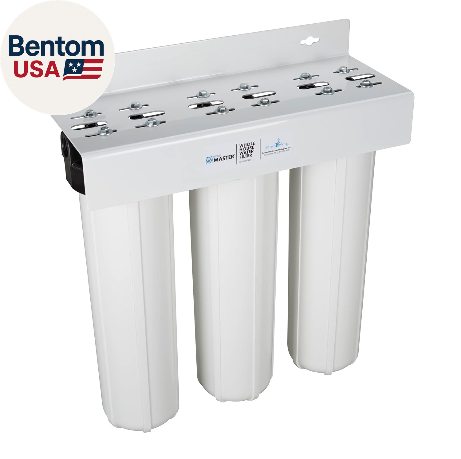Whole House Three Stage Water Filtration System with Fine Sediment, Iron and Car