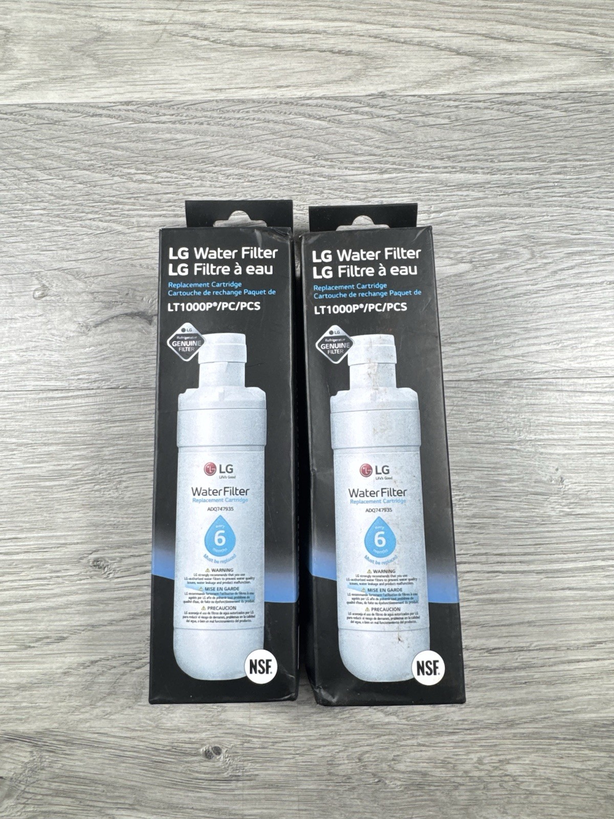 Genuine LG Water Filter Replacement Cartridge LT1000P New/Sealed Lot Of 2