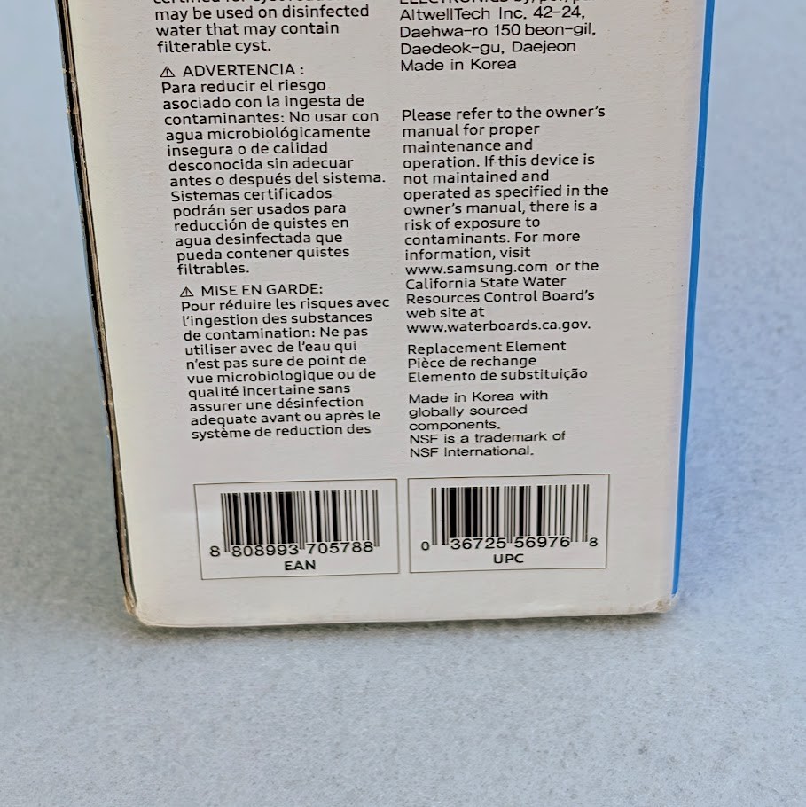 Samsung OEM DA29-00020B HAF-CIN/EXP Refrigerator Water Filter For DA97-08006A-E