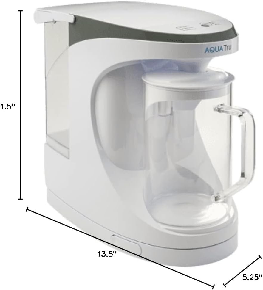 Carafe Countertop Sliding Tray Space Saver for Purifiers Easy Use White