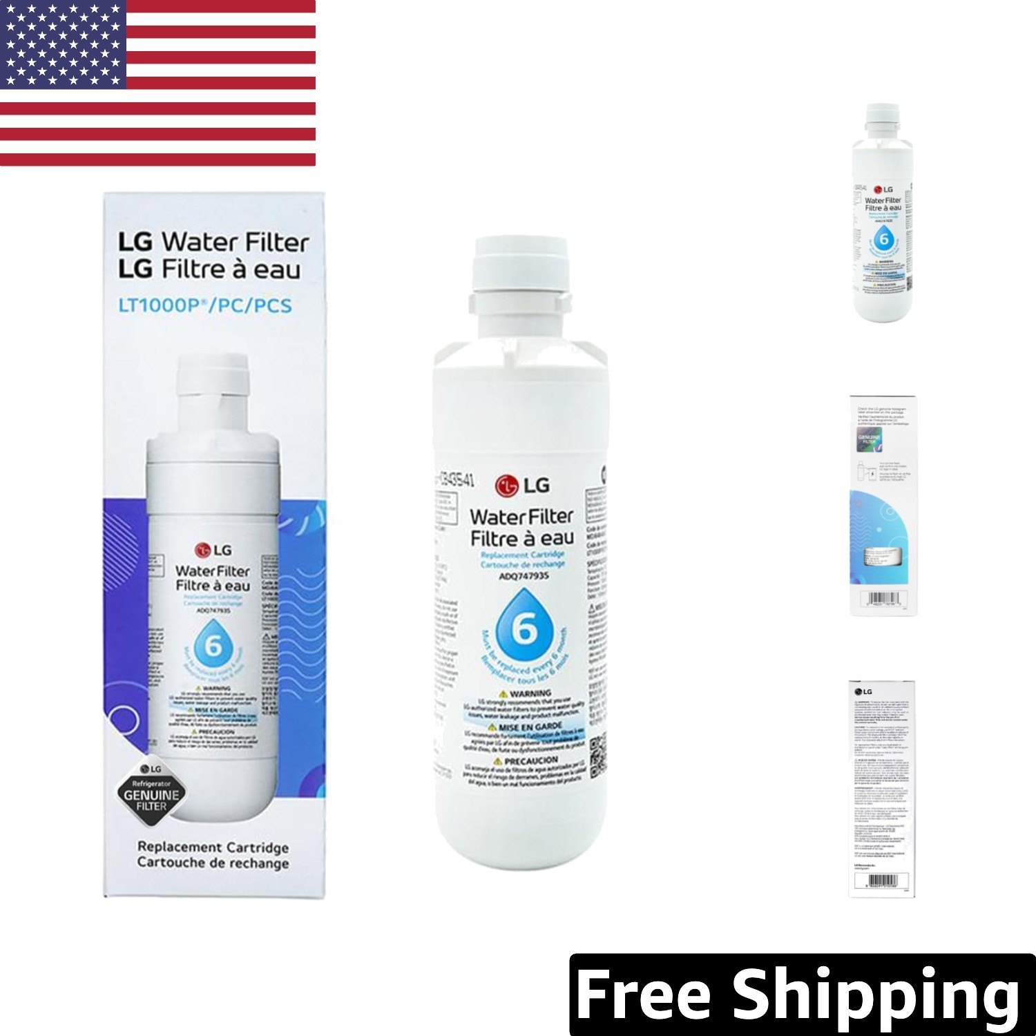 Effortless Water Purification: LT1000P Refrigerator Filter – 6 Purity