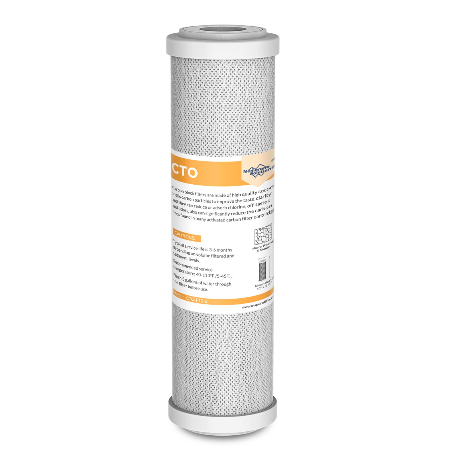 375 Pack 10″X2.5″ 5 Micron Carbon Block Water Filter Whole House RO Replacement
