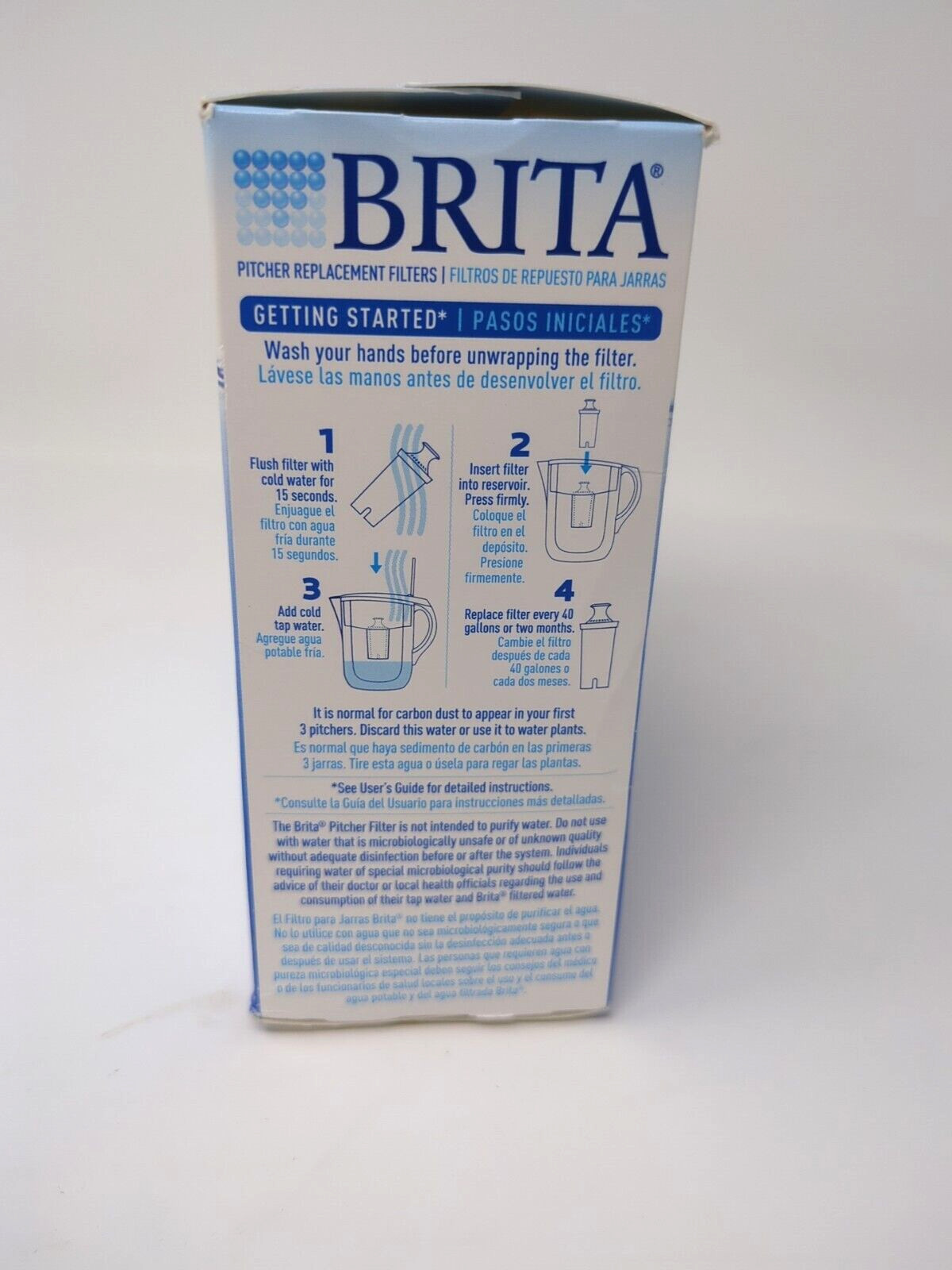 Brita Water Pitcher Replacement Filters 3 Count-Open Box-New-Filters sealed