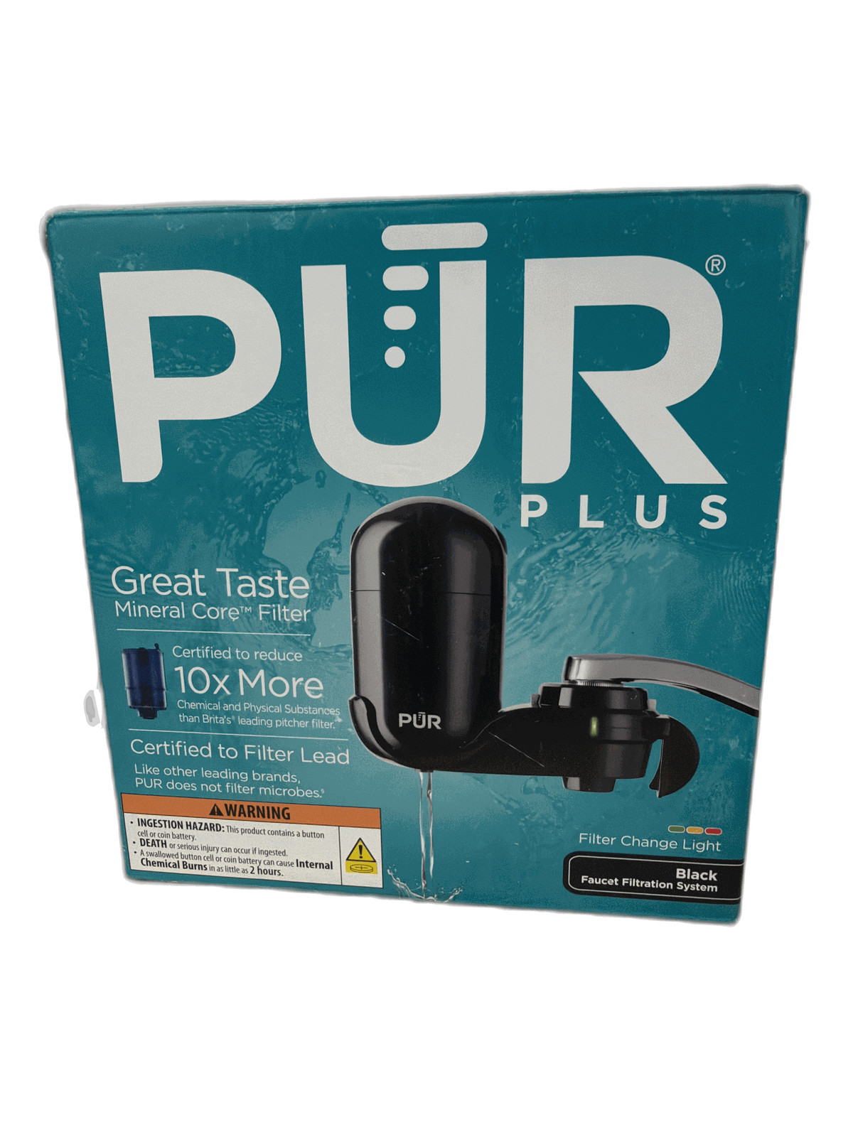 PUR PLUS Faucet Mount Filtration System, Black
