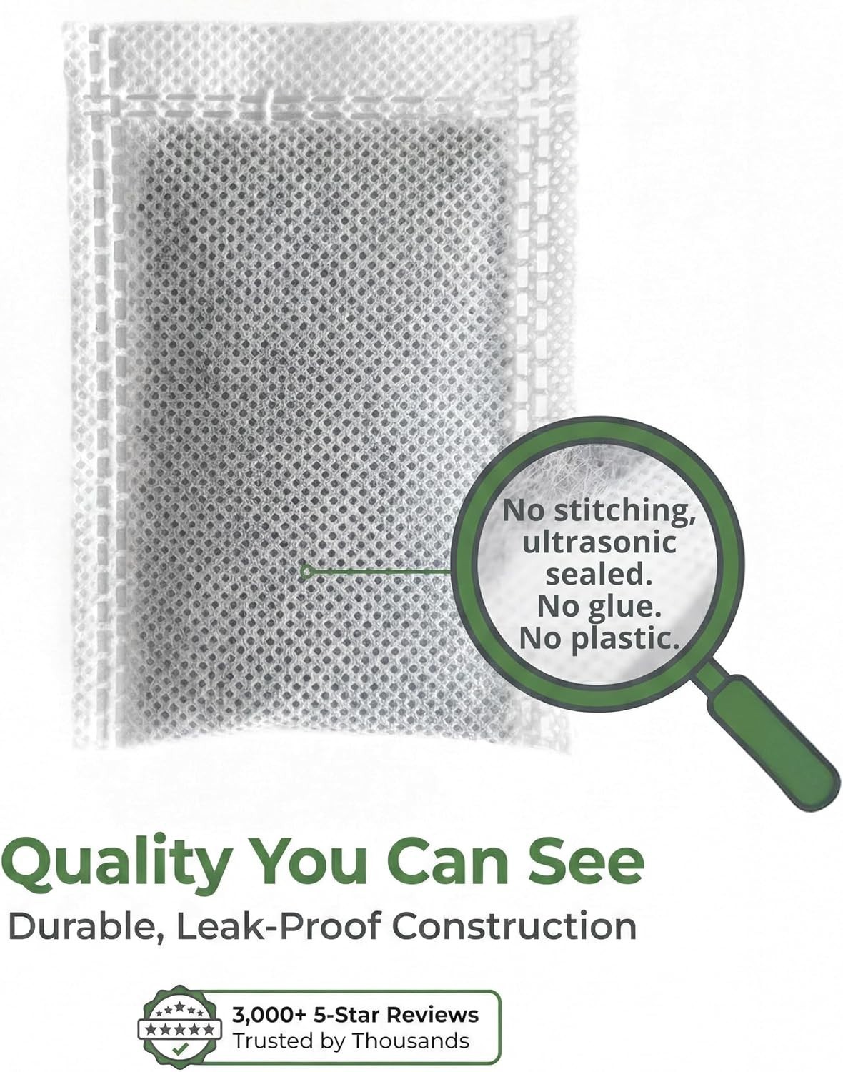 Superior Odor & VOC Absorbing Carbon Sachets for Countertop Distillers – 12 Pack