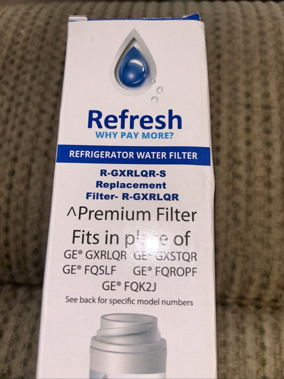 Pack Refresh Refrigerator Water Filter R-GXRTDR-S 0.5-1GPM 30-120PSI 300gal