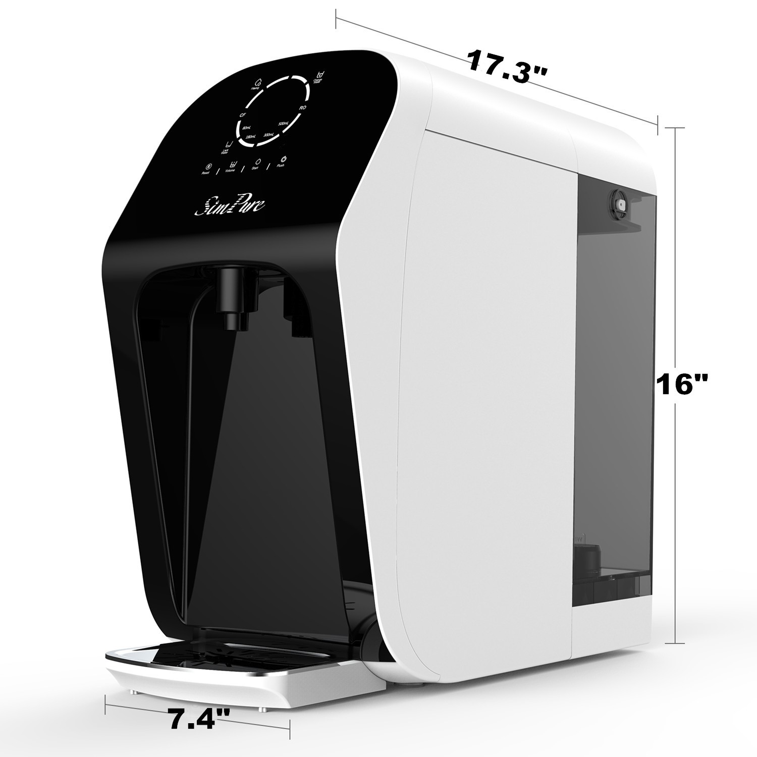4-Stage UV Countertop Reverse Osmosis Water Filter System Filtration Dispenser