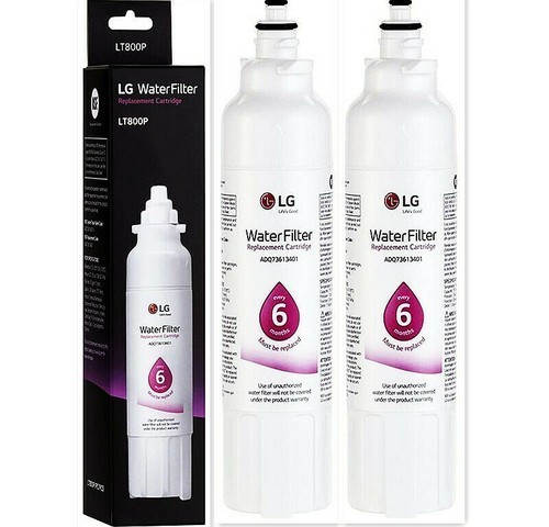 2 PACK LT800P Fit LG LT800P Black Replacement Refrigerator Water Filter New, USA