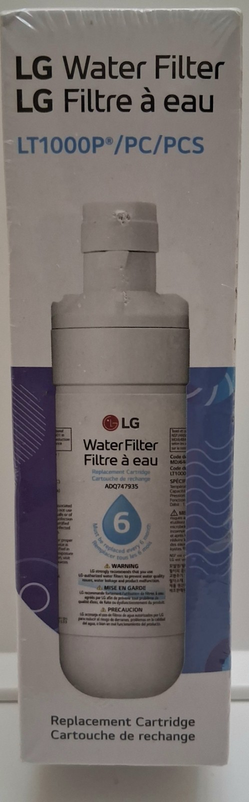 LG LT1000P Water Filter Replacement Cartridge LT1000PC/PCS – NSF (A13)