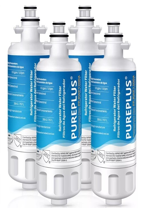 PP- RWF1200A – 4 PACK Water Filter Fit For LG Kenmore Elite 9690, ADQ360061
