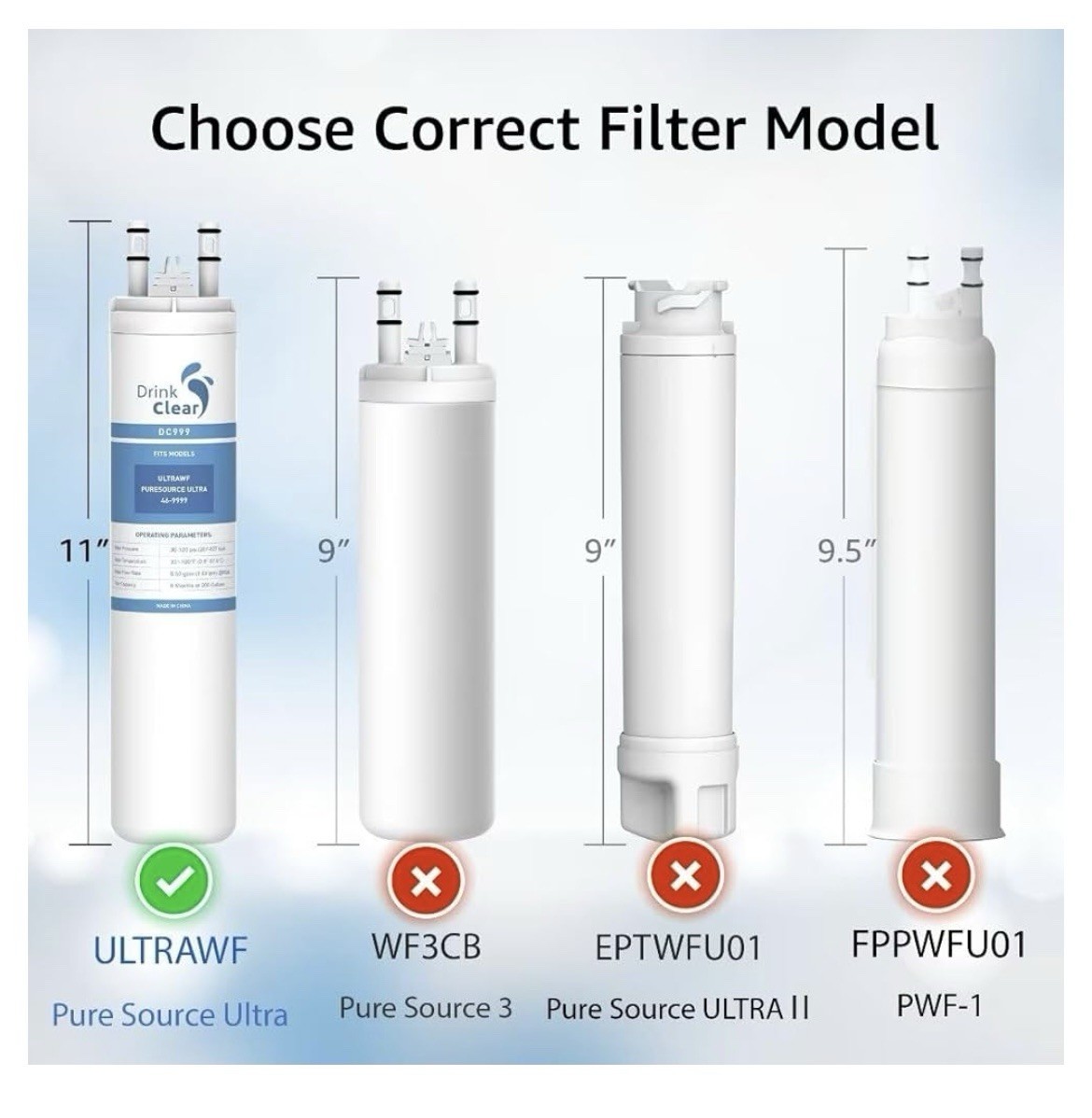 Compatible with ULTRAWF, Pure Source Ultra, Kenmore 9999, 46-9999 Water and I…