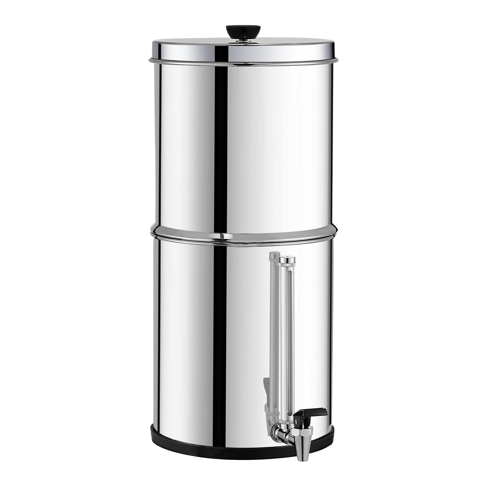 Uimoso2.25G Gravity-fed Water Filter Countertop System Stainless Steel 2 Filters