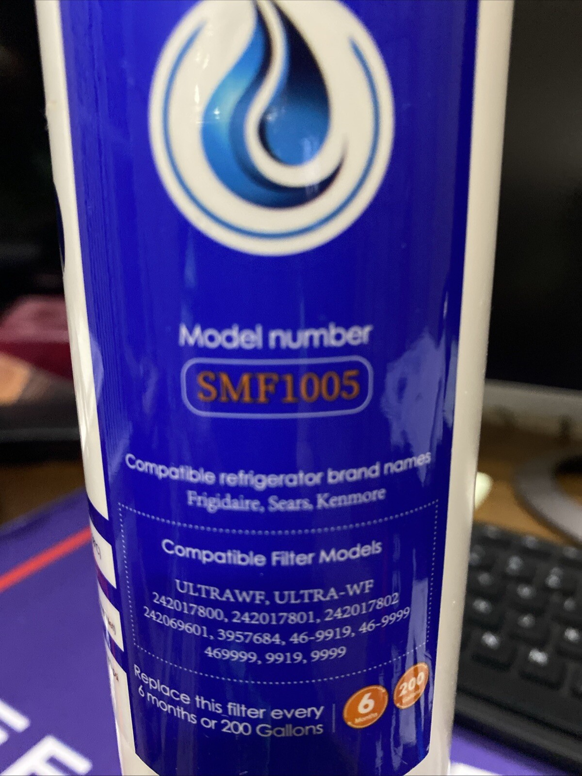 Water Filter: SMF1005 Replacement Water Filter for Frigidaire / Kenmore – NEW