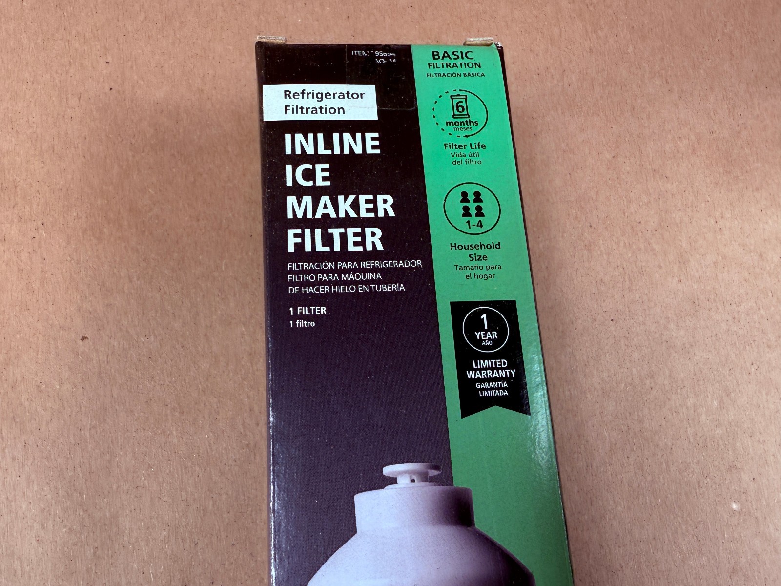 AO Smith Inline Ice Maker Filter Push-In Fitting 2” X 10”; Model #: AO-IM *NEW*