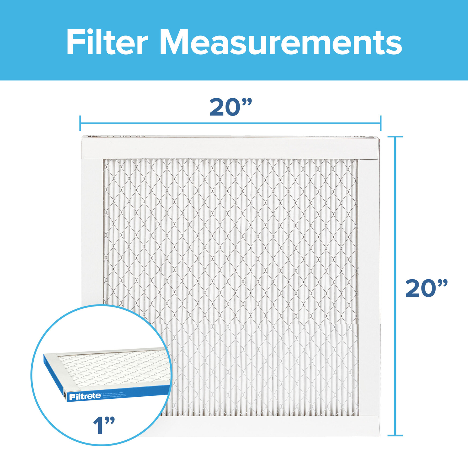Filtrete Ultimate Allergen Reduction Filter UT02-2PK-1E, 20 in x 20 in x 1 in