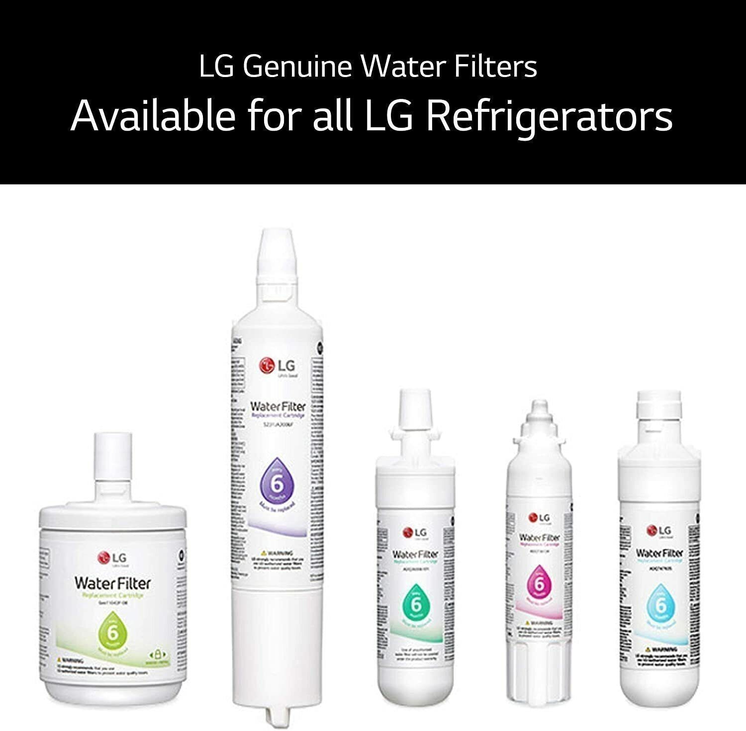 2/4/6Pack LG ADQ747935 Water Refrigerator GF-D706BSL LT1000P Ice Refresh Filter