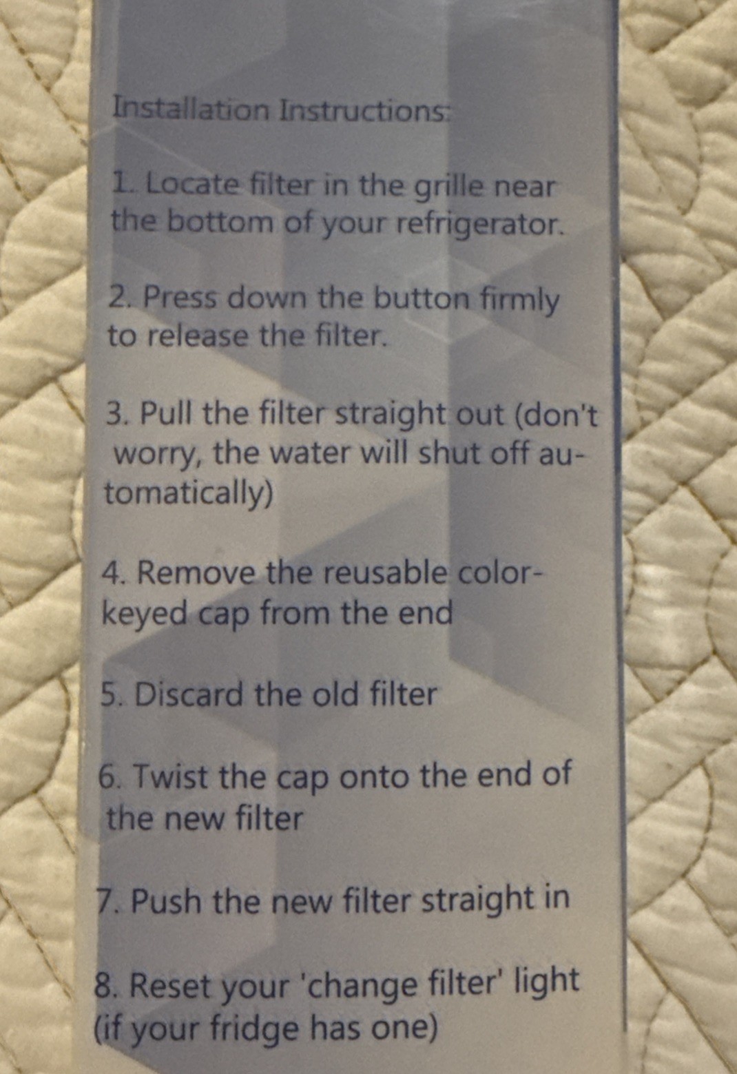 NIB Waten ULTRAWF 469999 New Replacement Water Filter for Frigidaire Kenmore