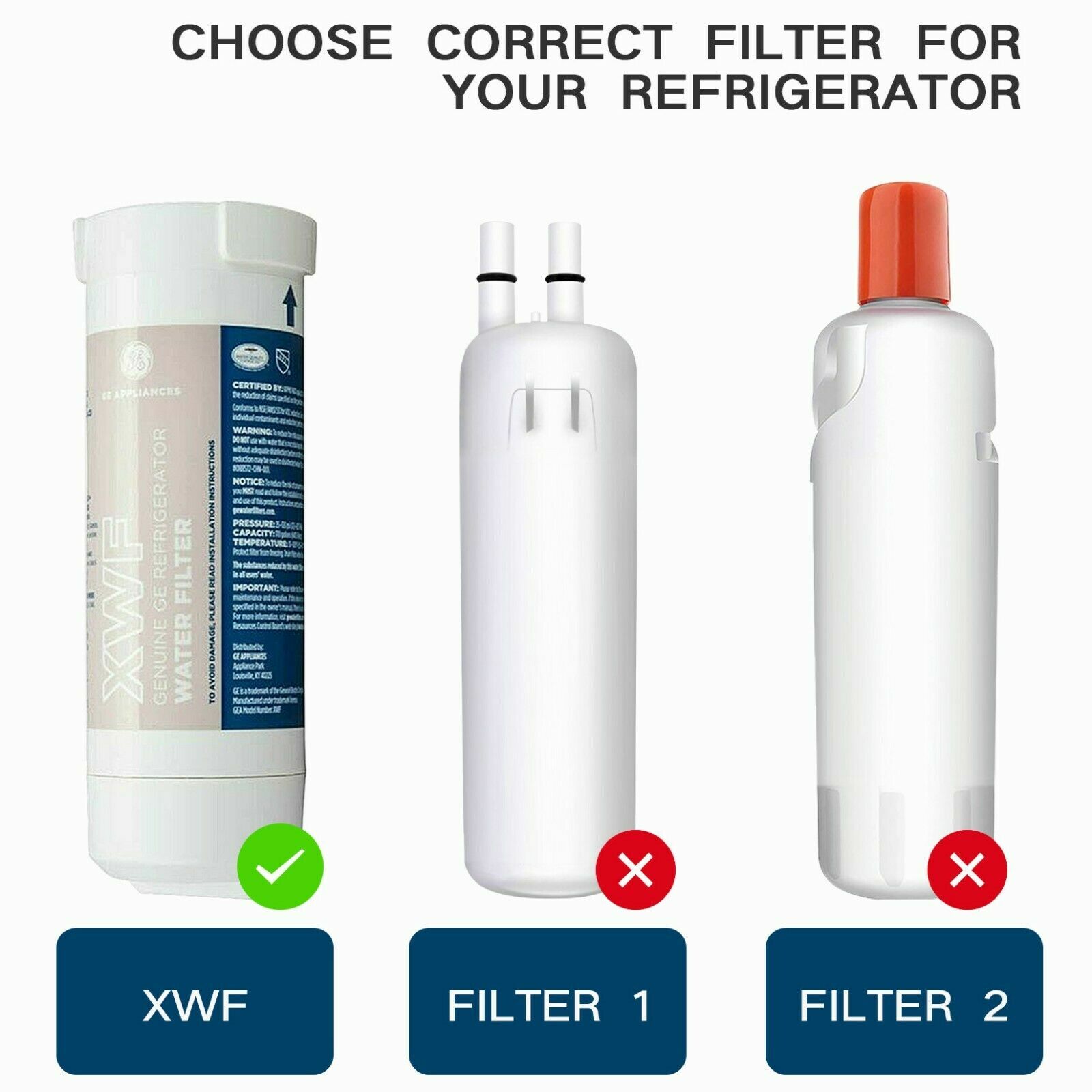 1 PACK GE XWF Refrigerator Water Filter New, USA