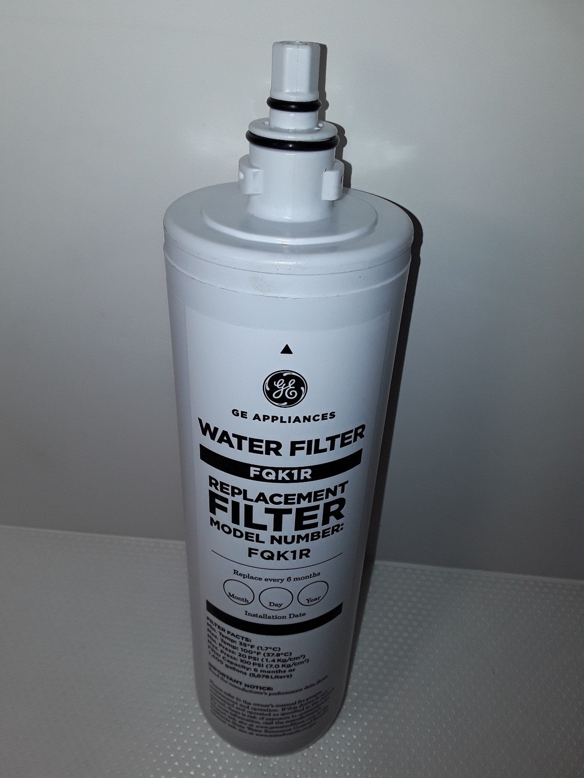 GE Under Sink High Flow FQK1R Replacement Water Filter Filtration GXK140TNN whte