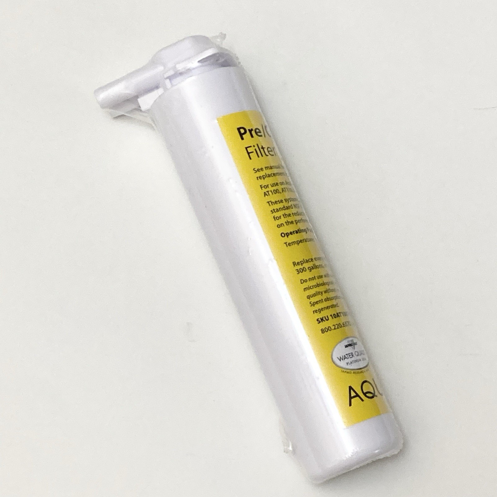 Genuine Sealed AquaTru Carafe AT100 2 Stage Pre/Carbon Filter Yellow