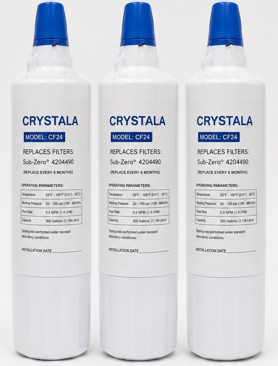 3 Pack Sub-Zero 4204490 Refrigerator Water Filter CF24 Replacement New