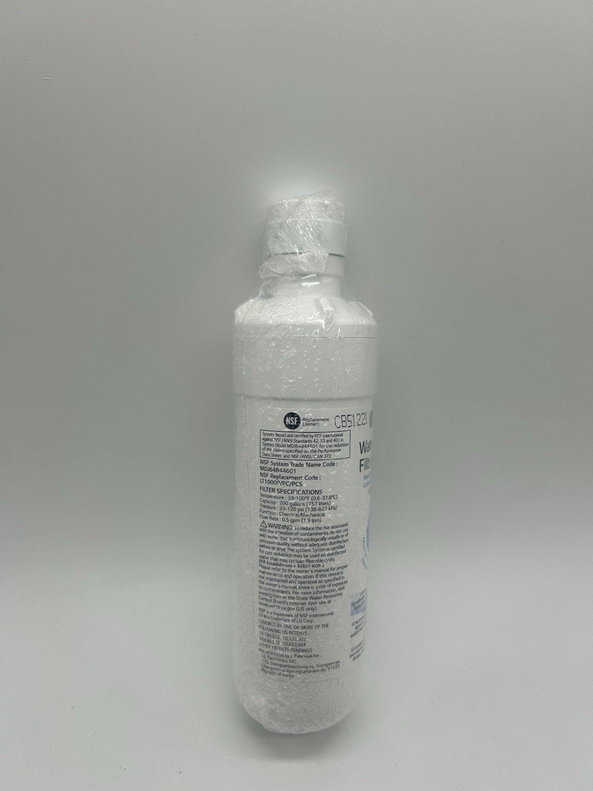 LG LT1000P/PC/PCS Refrigerator Water Filter Replacement 6 month/200 gallon