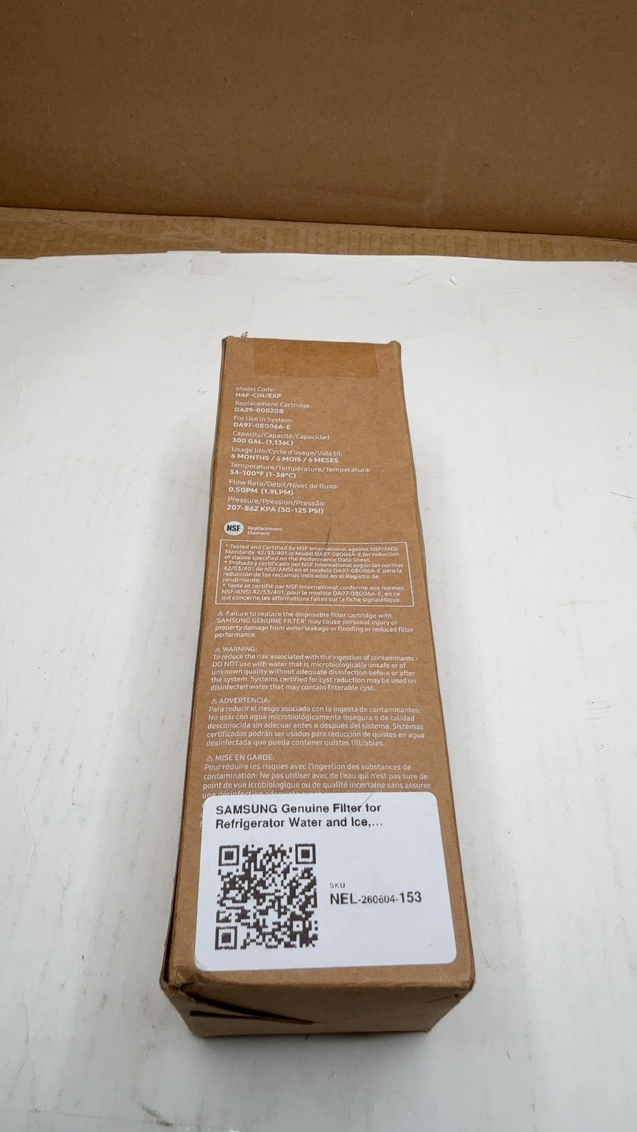 Water Filter for Select Samsung Refrigerators – White