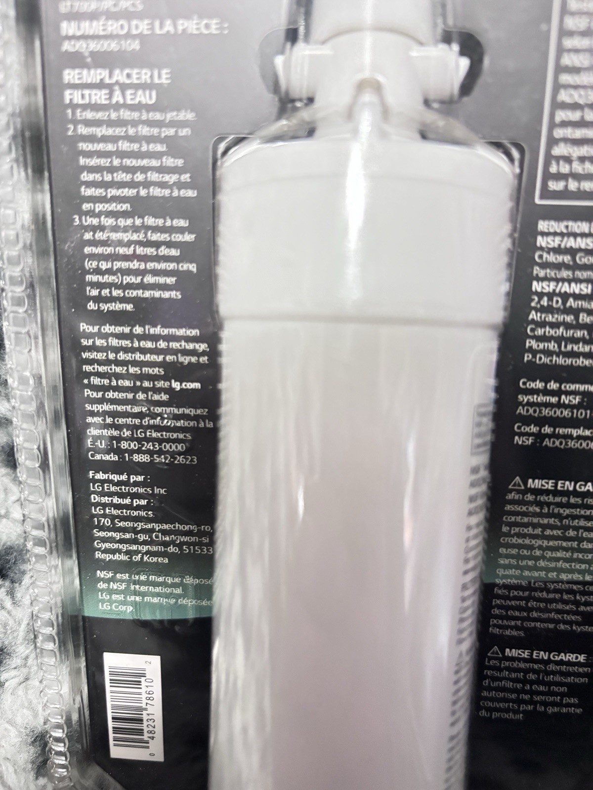 LG LT700P Water Filter Replacement-Filters 200 Gal/Up To 6 Months ADQ36006104