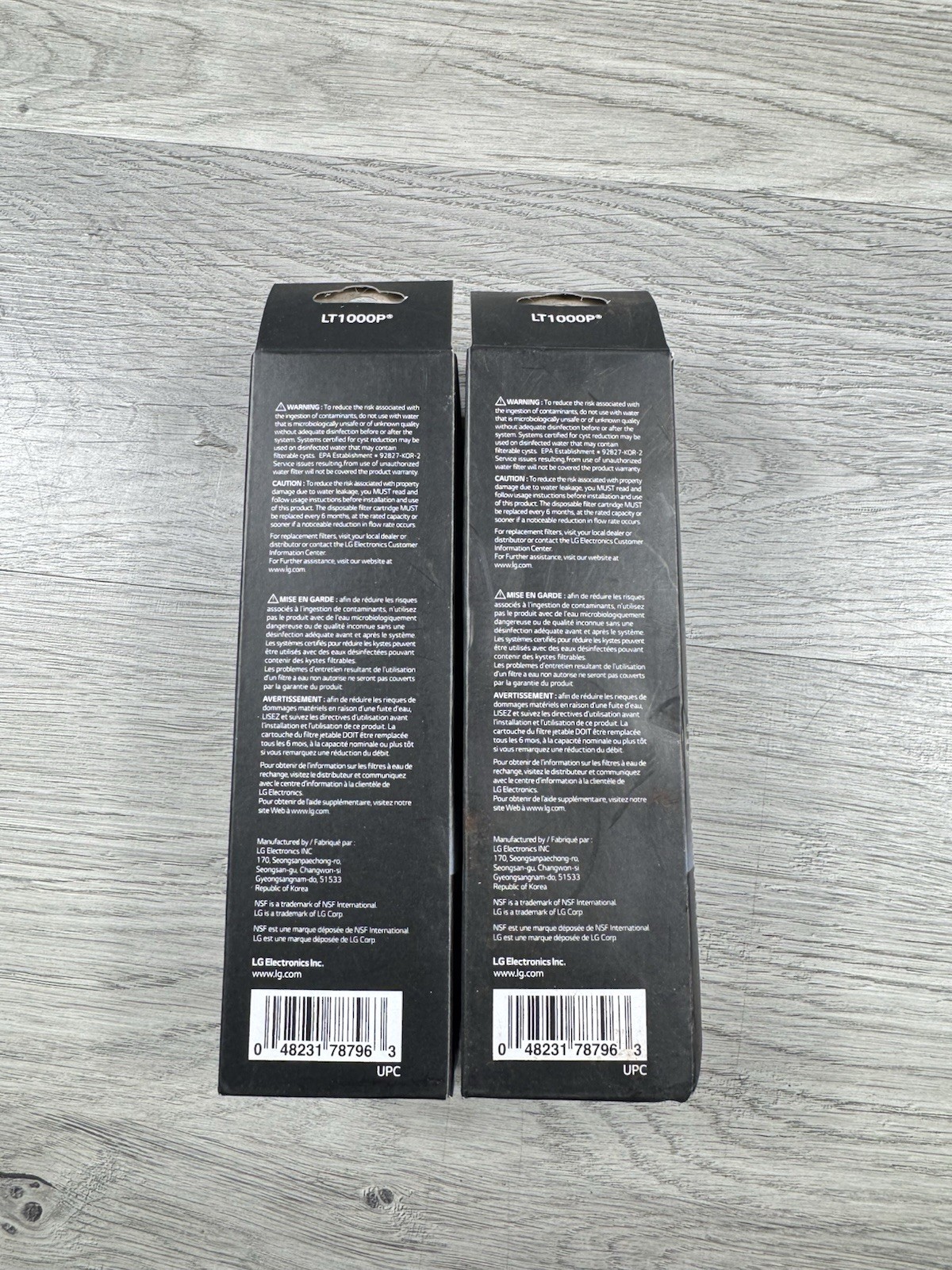 Genuine LG Water Filter Replacement Cartridge LT1000P New/Sealed Lot Of 2