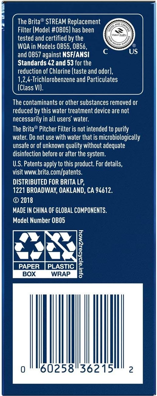Genuine Brita Stream Replacement Water Filters – 3 Count – New 40 Gallon