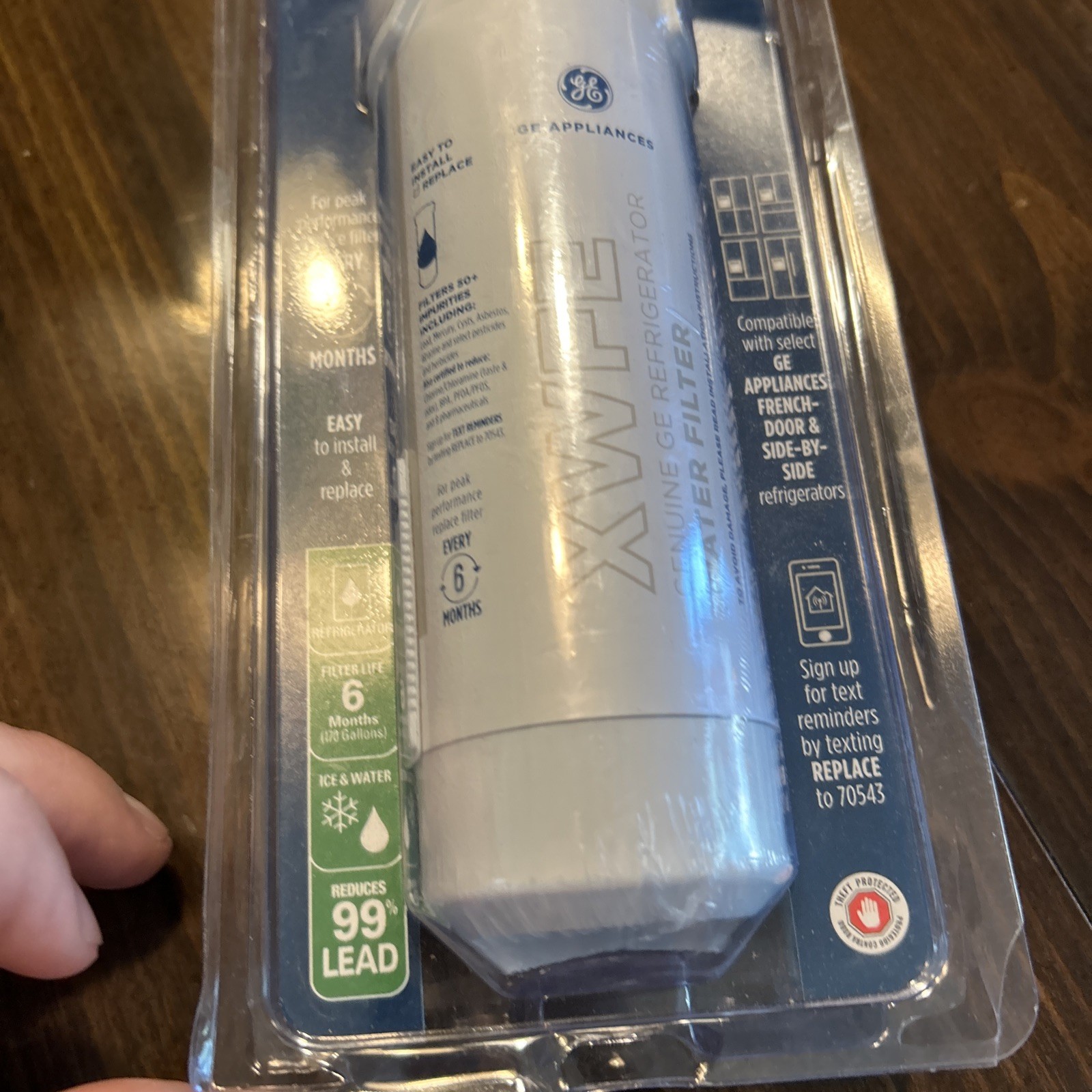 One Sealed Genuine XWFE Replacement Water Filter for Compatible GE Refrigerators
