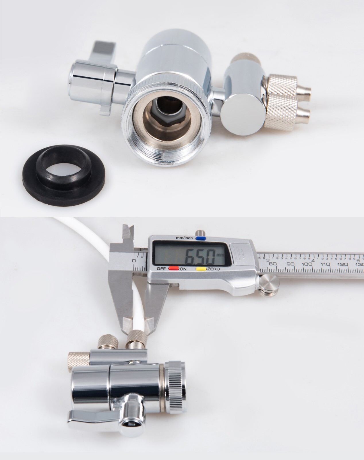 2 Way Kitchen Faucet Diverter Valve Splitter for Counter water Filter