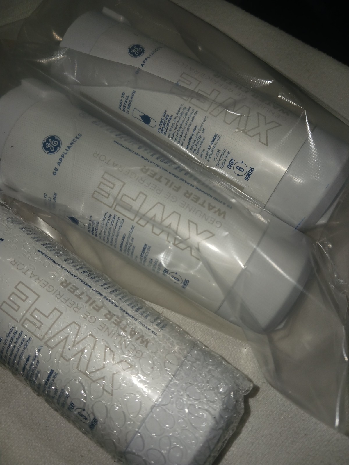 GENUINE GE Appliances XWFE Refrigerator Water Filters NEW. Lot Of 3