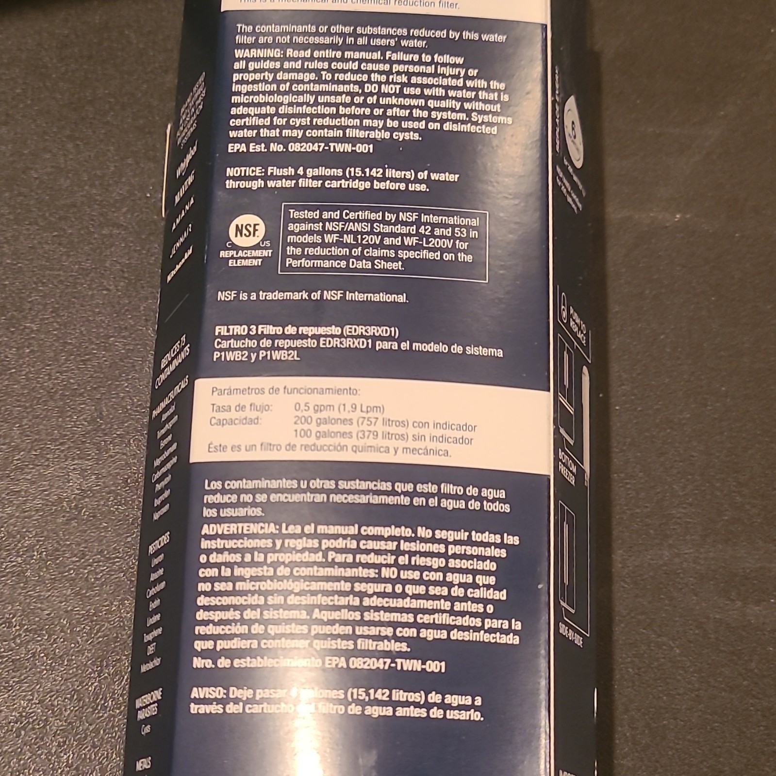 Everydrop Refrigerator Ice & Water Filter #3 Filtration BRAND NEW SEALED