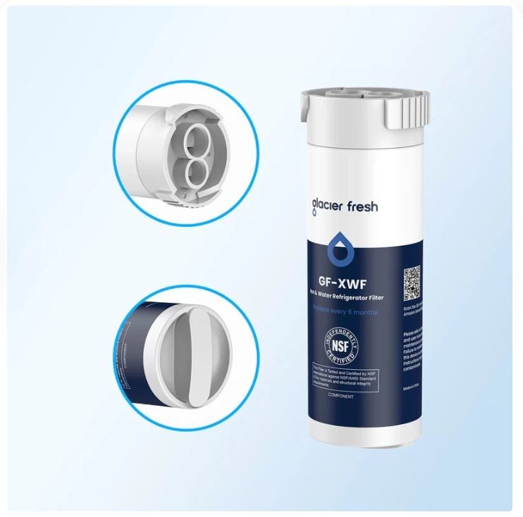 GLACIER FRESH XWF Replacement for GE XWF Refrigerator Water Filter Pack of 2