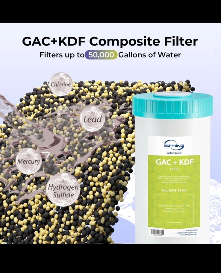 iSpring F3WGB31BKDS Ultimate Filter Pack: Lead, Scale & Hydrogen Sulfide