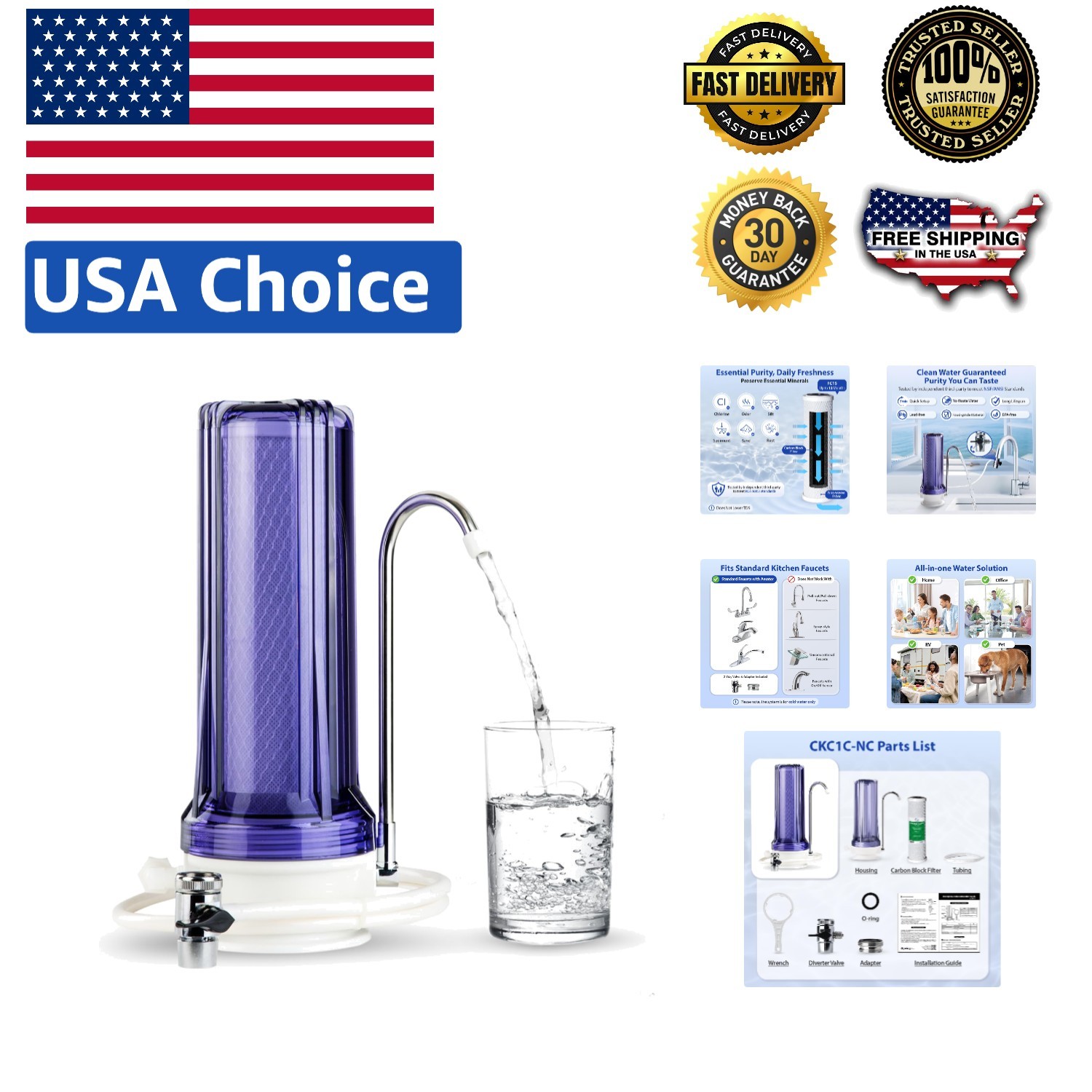 NSF Certified Portable Drinking Water Filtration System – Easy Installation, 6×6