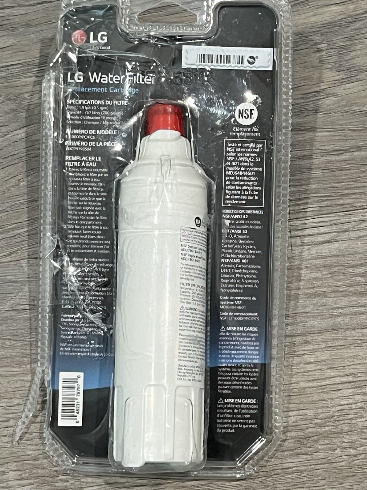 Water Filter for Select LG Refrigerators, LT1000P LT1000PC LT1000PCS P/PC/PCS